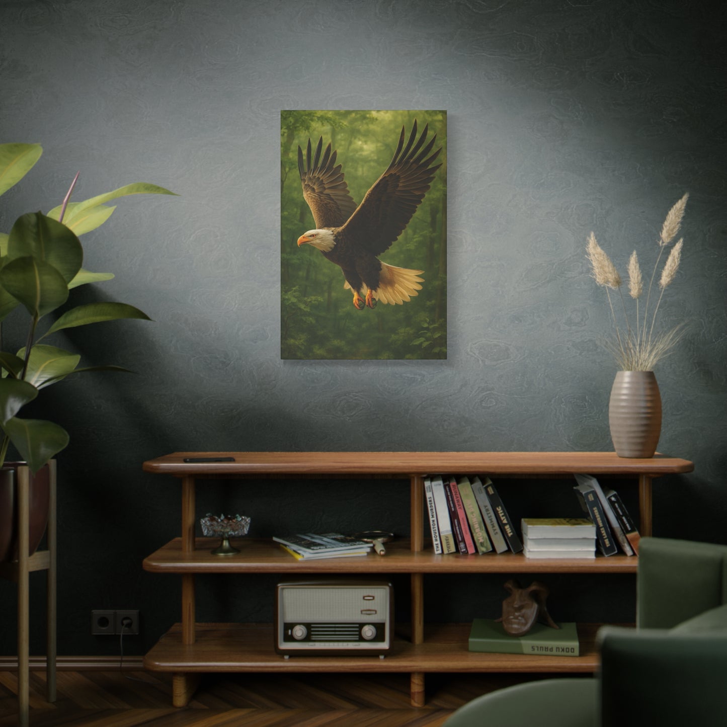 Eagle Poster Art Print, Nature Decor, Wildlife Canvas Wall Art, Home Office Decoration, Gift for Bird Lovers