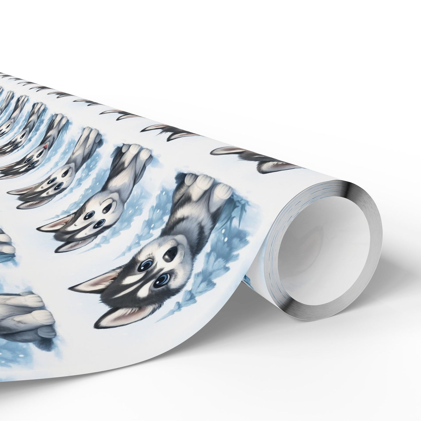 Husky Pattern Wrapping Paper, Dog Lover Gift Wrap, Unique Holiday Wrapping, Birthday Gift Wrap, Pet Themed Wrapping Paper, Winter themed Wrapping Paper