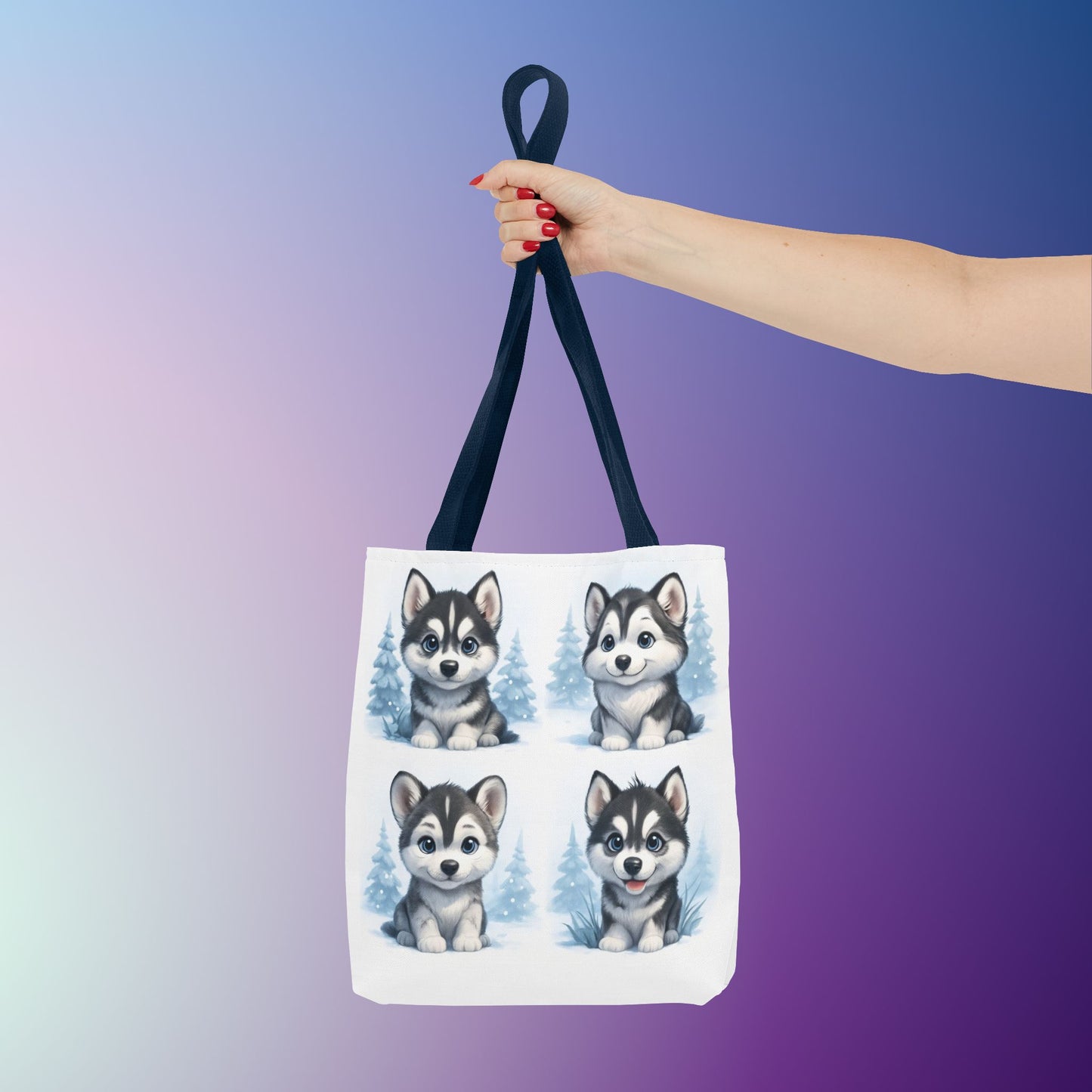 Adorable Husky Dog Tote Bag, Cute Animal Lover Gift, Eco-Friendly Shopping Bag, Stylish Pet Parent Accessory, Ideal for Birthdays, Dog Dad