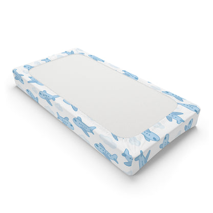 Whimsical Airplane Baby Changing Pad Cover | Nursery Decor, Baby Shower Gift, Airplane Nursery, Travel Theme, Boys Room, Stylish Parenting