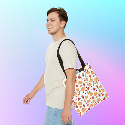 Autumn Harvest Tote Bag, Fall Accessories, Pumpkin Tote, Seasonal Shopping Bag, Thanksgiving Gift, Homestead Tote Bag