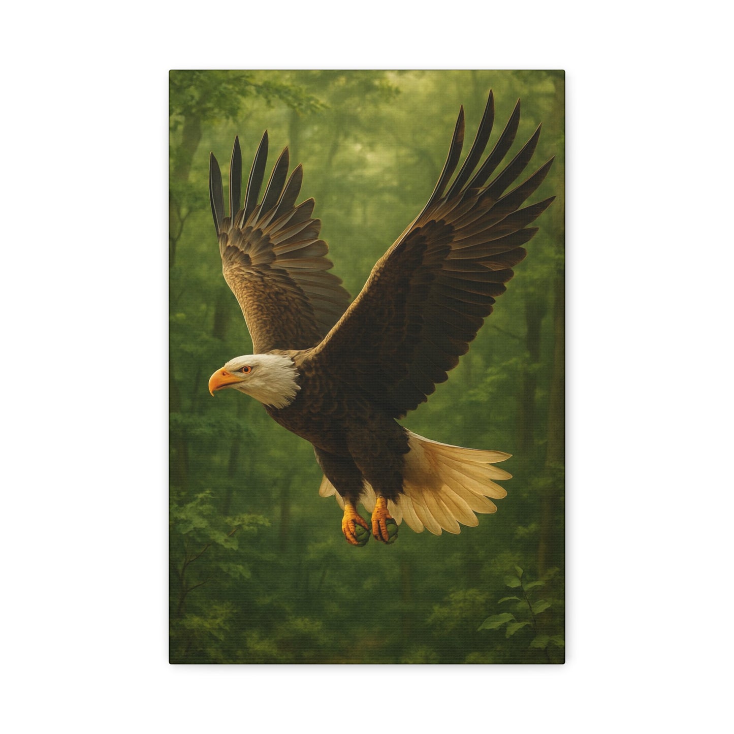 Eagle Poster Art Print, Nature Decor, Wildlife Canvas Wall Art, Home Office Decoration, Gift for Bird Lovers