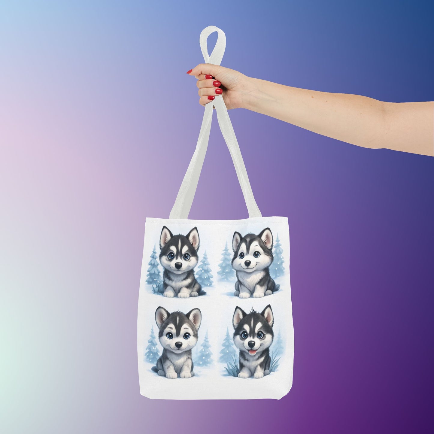 Adorable Husky Dog Tote Bag, Cute Animal Lover Gift, Eco-Friendly Shopping Bag, Stylish Pet Parent Accessory, Ideal for Birthdays, Dog Dad